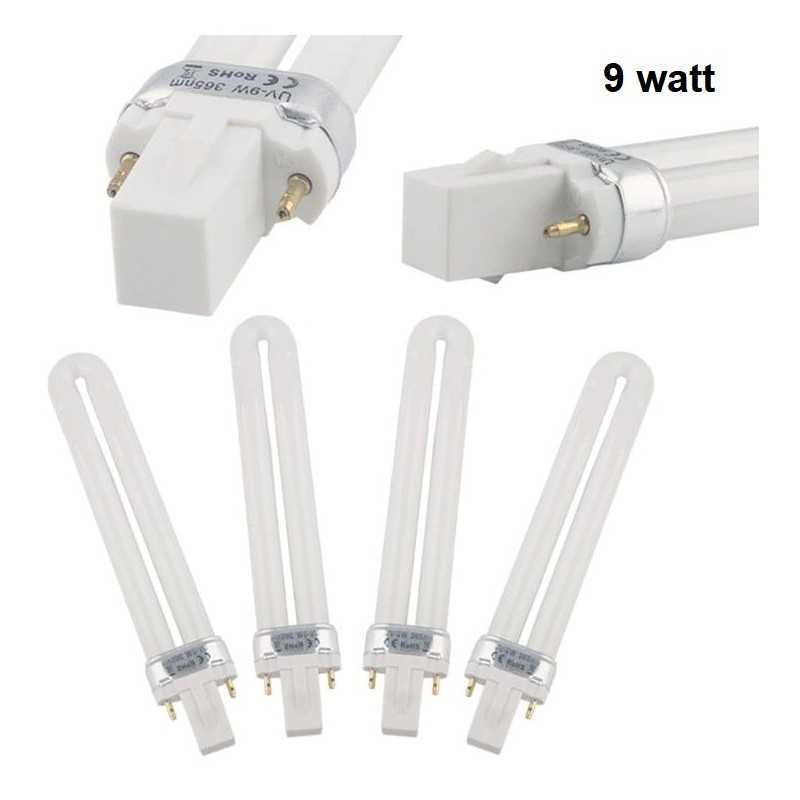 4 Bulbi 9W professionali per lampada UV, alta qualità