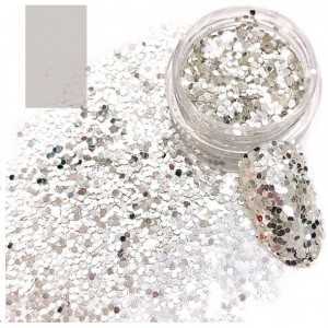 Glitter flakes silver 5 gr