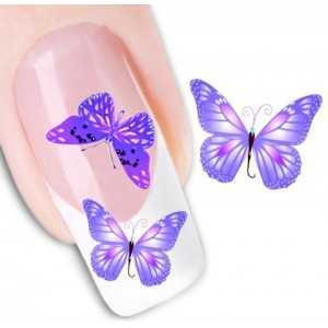 Water decals purple butterflies