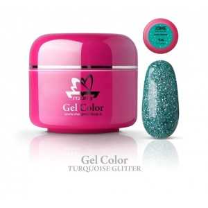 Gel color turquoise glitter